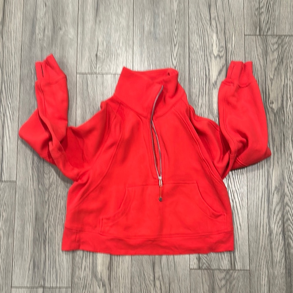 Red Women's Half-Zip Pullover